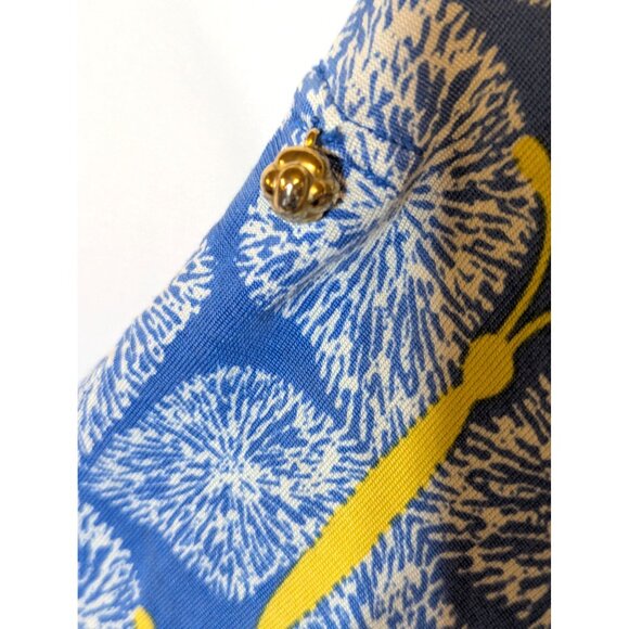 Lilly Pulitzer Raquel Light Blue Butterfly Print Dress Drawstring Waist XS - Picture 4 of 8